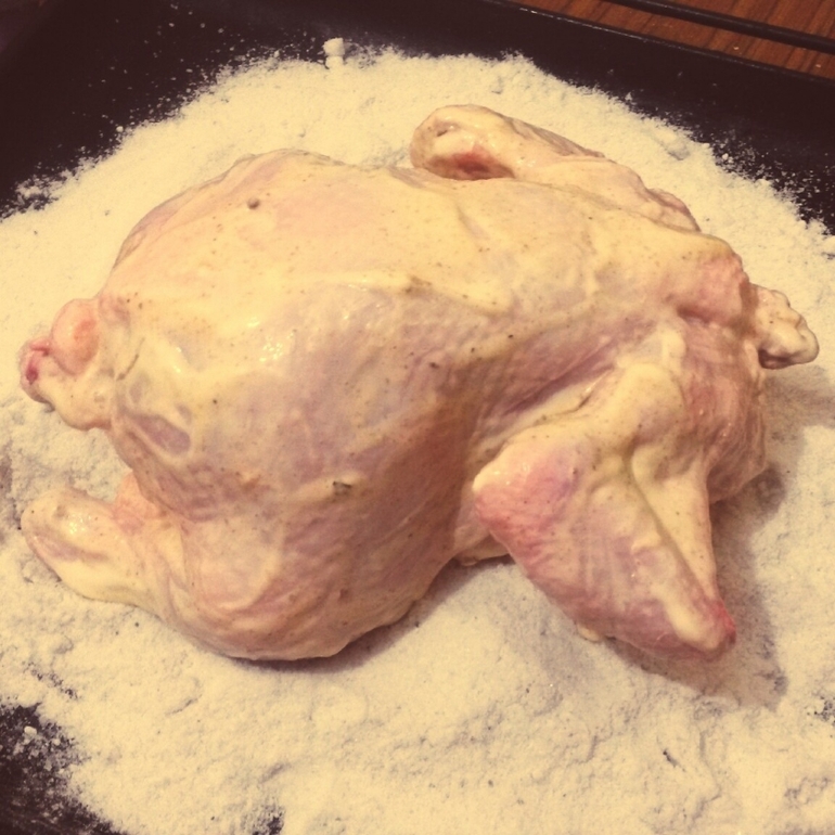 Курица запеченная на соли