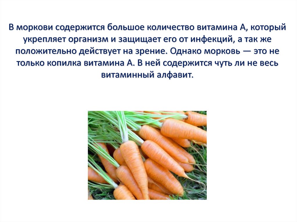 В моркови есть вода