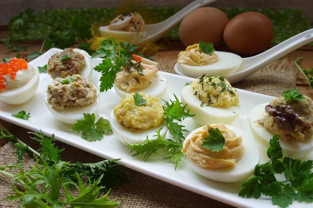 Яйца фаршированные рецепты с фото простые и вкусные грибами