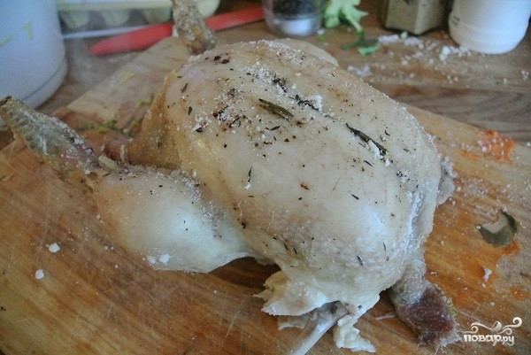 Курица в духовке в соли фото