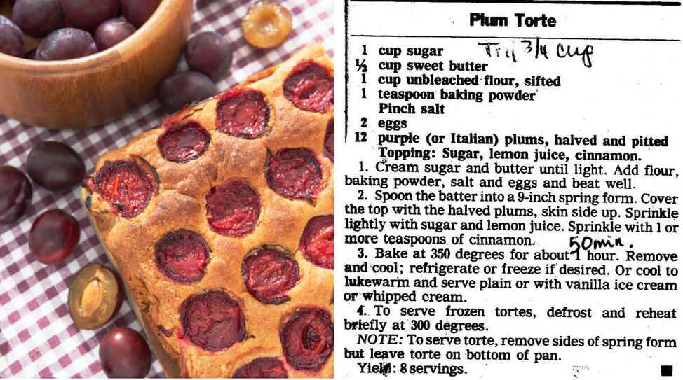 Знаменитый пирог со сливами из нью йорк таймс рецепт с фото пошагово в домашних условиях