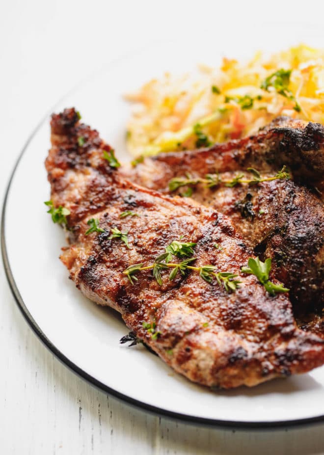 How To Cook Pork Shoulder Steak . Steak on a plate.