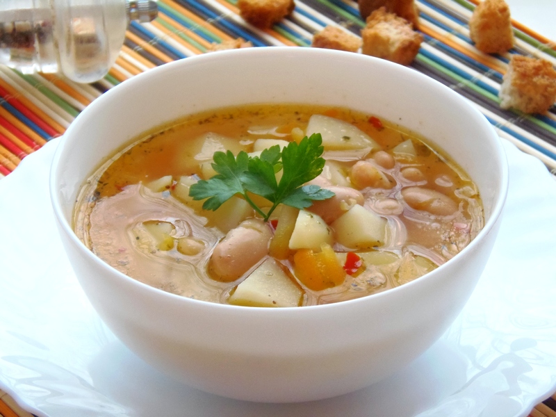Рецепт супа с фасолью красной не консервированной с курицей рецепт с фото