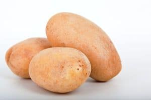 image of the potatoes on white background