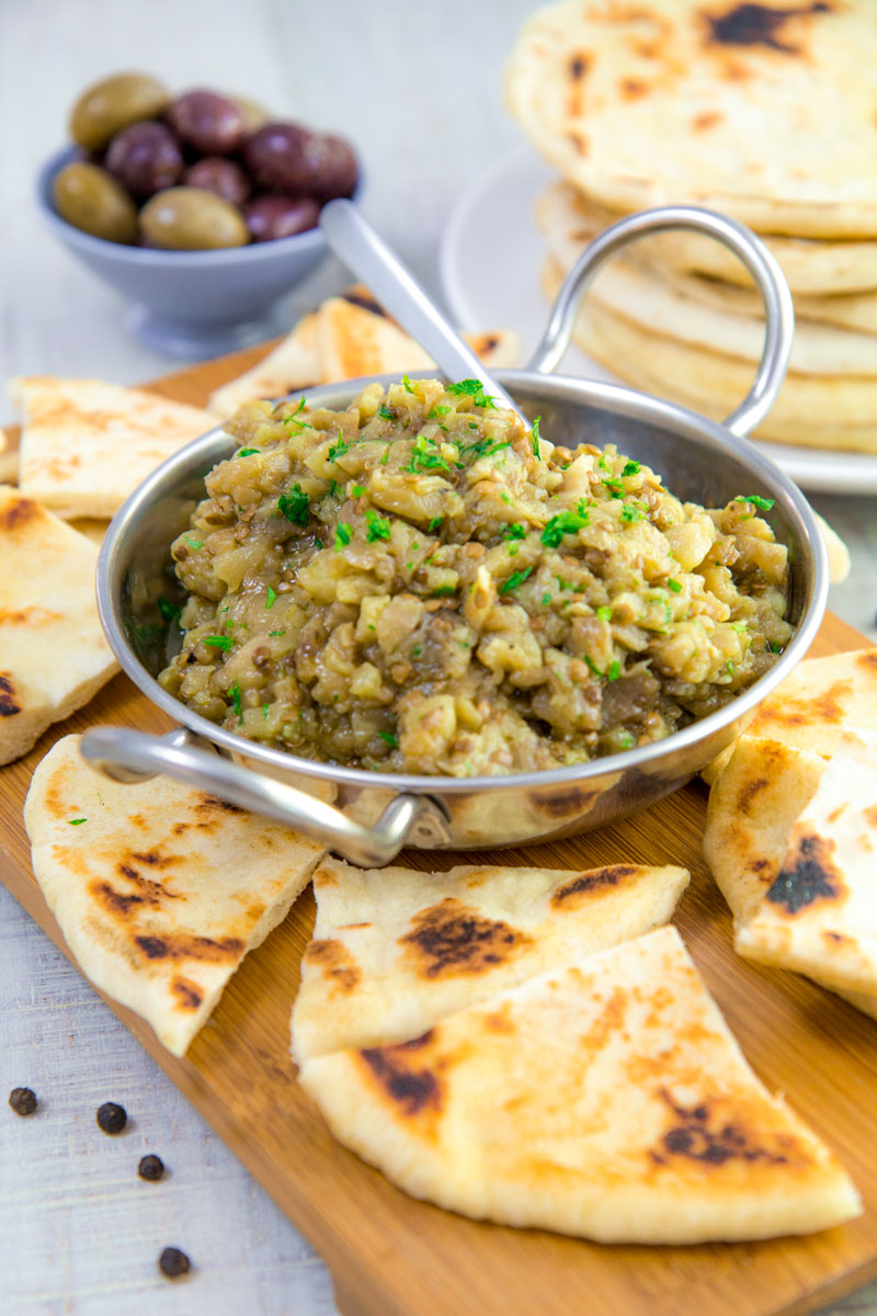 MELITZANOSALATA - traditional Greek eggplant salad recipe