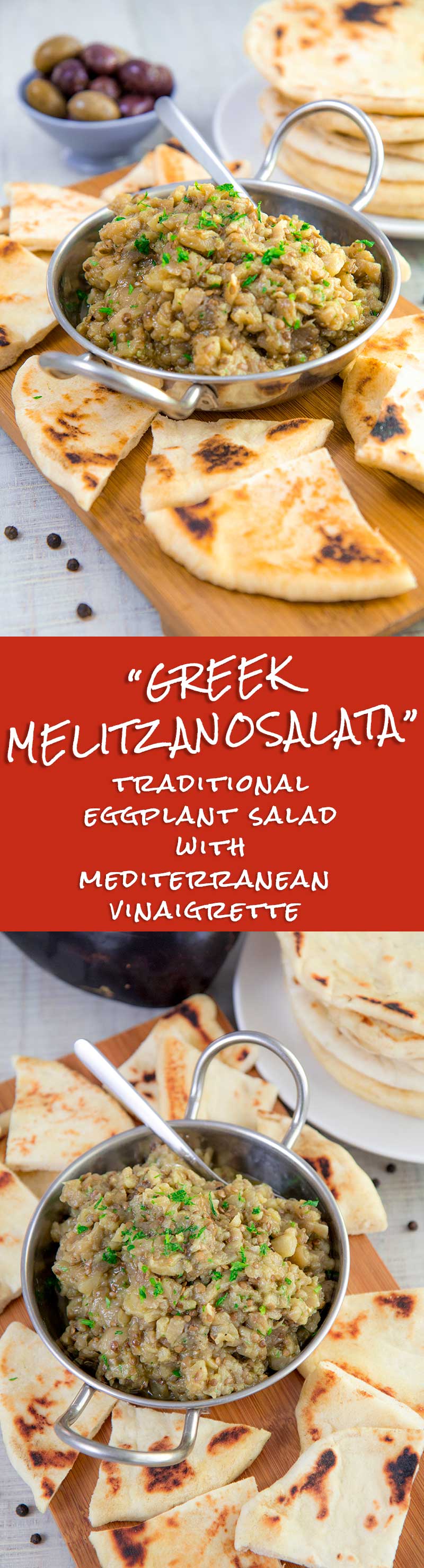 MELITZANOSALATA - traditional Greek eggplant salad recipe