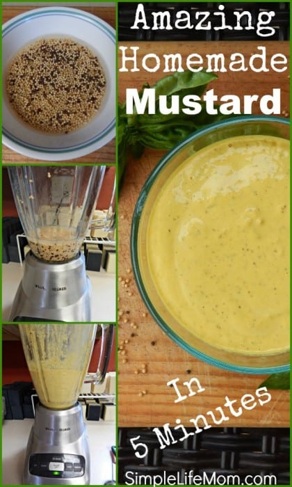 Homemade Mustard Recipe. 5 Minutes to Amazing Flavor! from Simple Life Mom