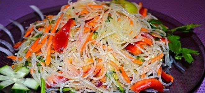 салат фунчоза рецепт по корейски с овощами