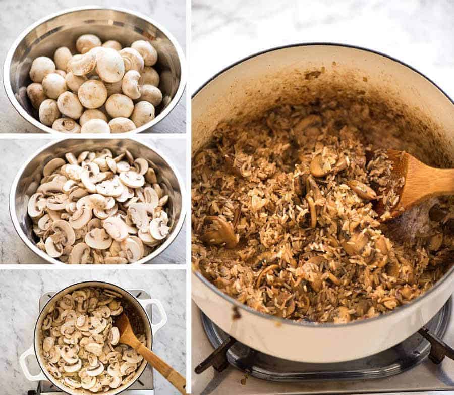 Preparation steps for Mushroom Rice recipe
